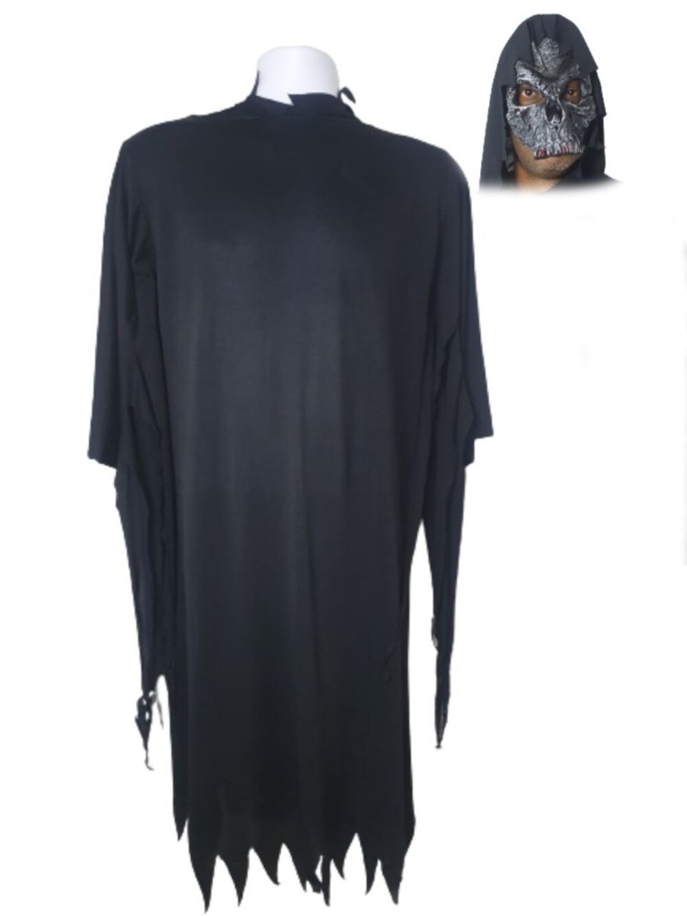 Grim Reaper Boys L Costume Shrieking Phantom W/ Hooded Robe & Skull Mask
